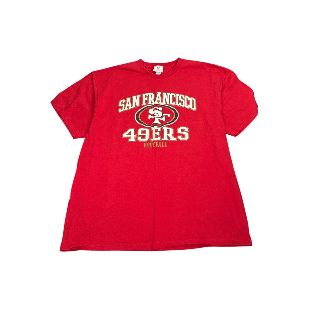 NFL‎ Team Apparel San Francisco 49ers T-Shirt Mens 2XL Red Graphic Football Tee